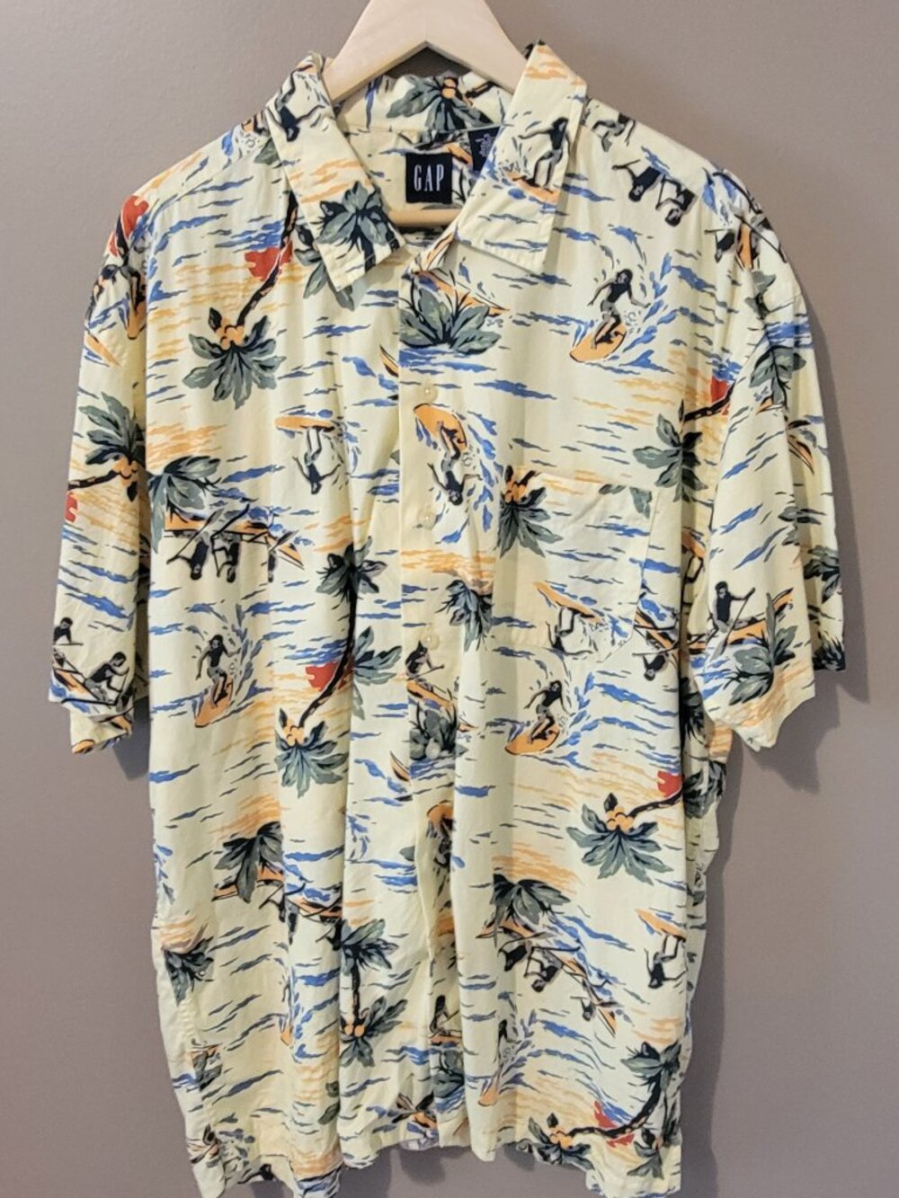 Gap - Tropical Print Short-Sleeve Shirt - XL